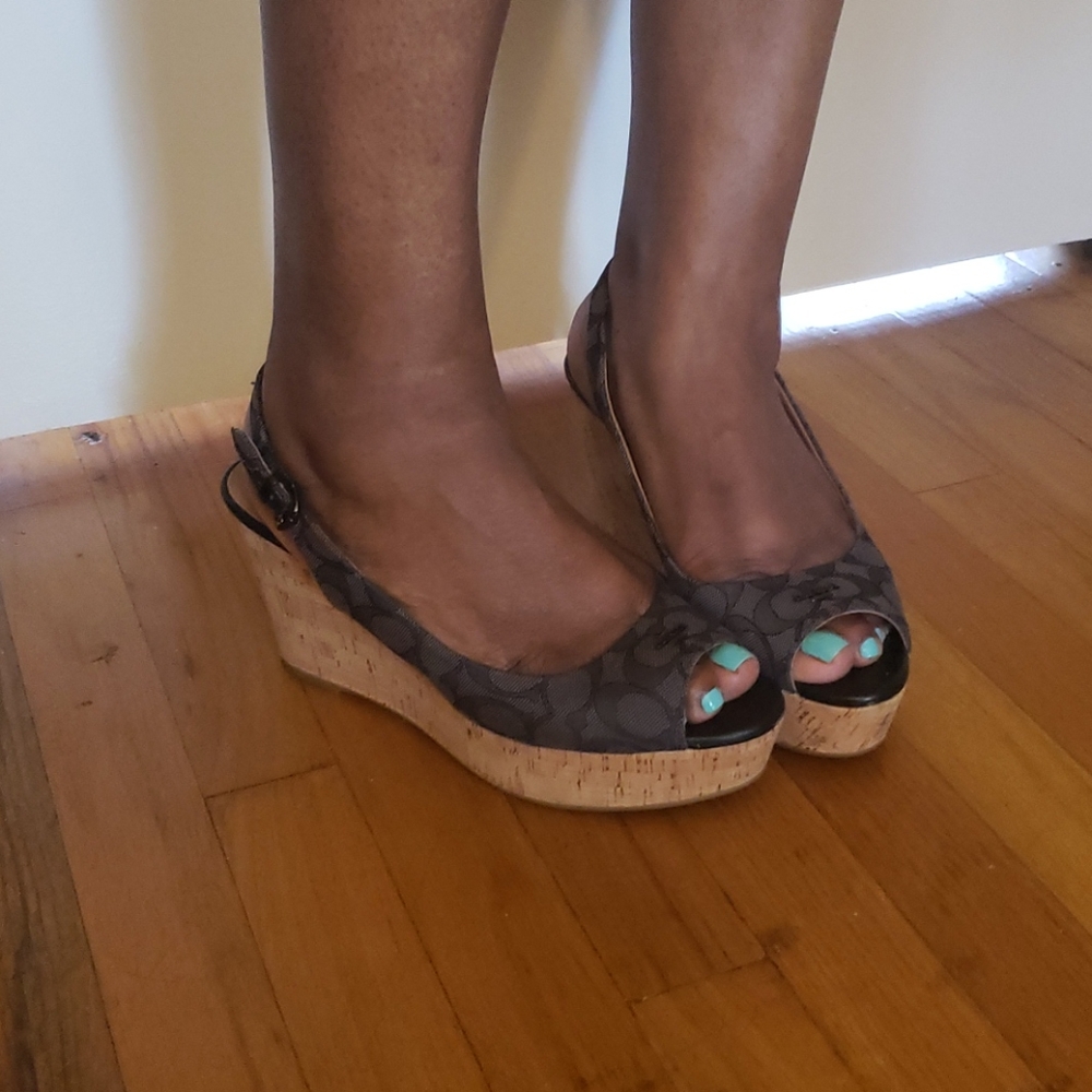 Coach wedge sandals